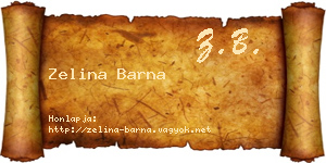 Zelina Barna névjegykártya